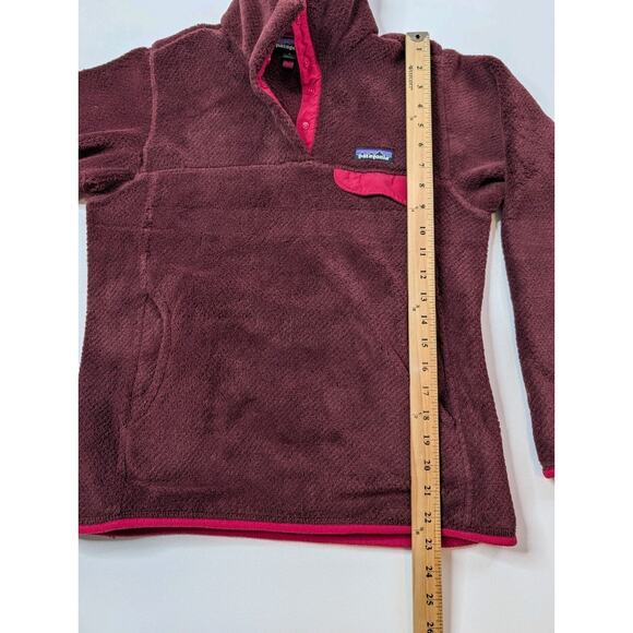 Patagonia Women’s Retool Snap T Pullover Fleece Jacket Wine Maroon Red - Size S - Picture 10 of 13